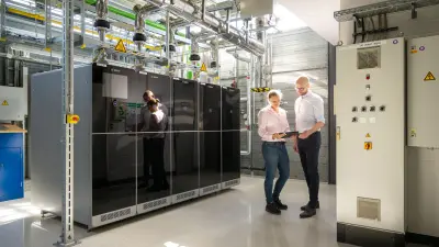 固態氧化物燃料電池 （stationary solid-oxide fuel cells）可用於分散式電力與熱能供應