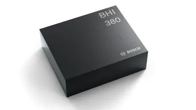 可編程並支援人工智慧科技的BHI380慣性感測器，其體積和功耗僅前代產品的一半