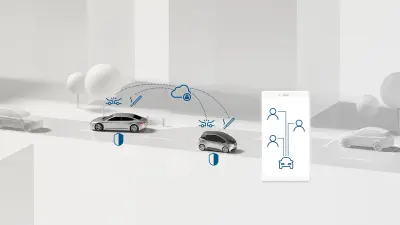 車輛內部事故或煙霧的感測器數據上傳至雲端後，博世即可運用人工智慧判讀其嚴重程度